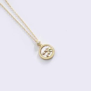 Zodiac 12 Constellation Sign Necklace,Fashion Golden Round Card With White Seashell Art,Women/Men Horoscope Celestial Astrology Set Ladies Fashion Jewelry Birthday Gift - Taurus Products for men