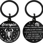 Zodiac Sign Gifts - 12 Constellations Keychain - Zodiac Birthday, Astrology Lovers Keyring - Scorpio Products for men