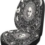 360° Zodiac Symbols Car Seat Covers Full Set - 1 Pack Elastic & Breathable Protective Cushion Universal Fit for SUV Truck Sedan Van Front Seats | Anti-Slip Seat Protector#161 - Aquarius Car Seat Cover for men