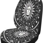 360° Zodiac Symbols Car Seat Covers Full Set - 1 Pack Elastic & Breathable Protective Cushion Universal Fit for SUV Truck Sedan Van Front Seats | Anti-Slip Seat Protector#155 - Aquarius Car Seat Cover for men