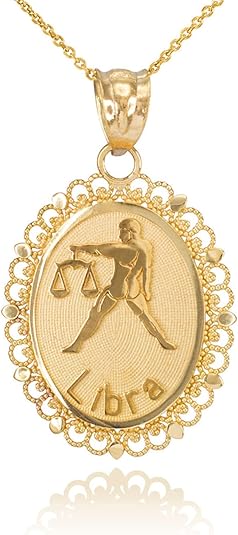 Claddagh Gold - Libra Necklace for men