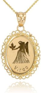 Claddagh Gold - Virgo Necklace for men
