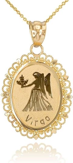 Claddagh Gold - Virgo Necklace for men