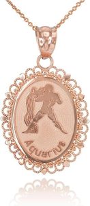 Claddagh Gold - Aquarius Necklace for men