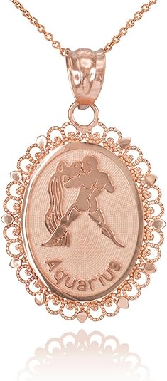 Claddagh Gold - Aquarius Necklace for men