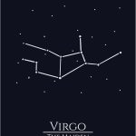 Virgo Zodiac Wall Art Print – 8x10 Unframed Astrology Poster Featuring Virgo Constellation “The Maiden” – Celestial Star Sign Decor for Bedroom, Dorm, or Office – Virgo Birthday Gift. - Virgo Poster for men