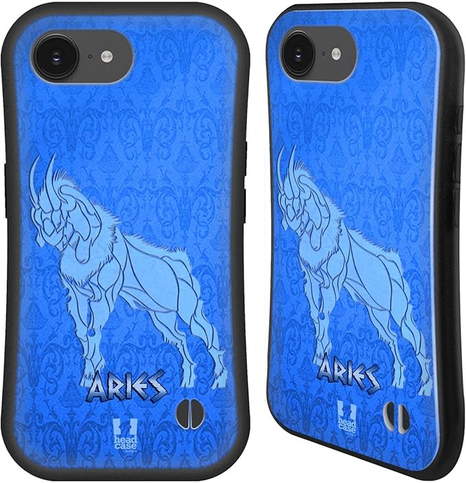 Head Case Designs Aries Zodiac Signs Hybrid Case Compatible with Apple iPhone 16e - Aries Phone Case for men