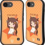 Head Case Designs Taurus Kawaii Zodiac Signs Hybrid Case Compatible with Apple iPhone 16e - Taurus Phone Case for men