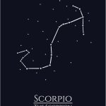 Zodiac Wall Art – Scorpio Constellation Poster 8x10, Astrology Wall Art Print in Midnight Black – Scorpio Zodiac Sign Gift for Women or Men, Celestial Decor for Bedroom, Office or Dorm Room - Scorpio Canvas for men