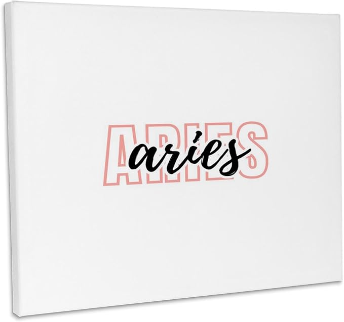 3dRose, Zodiac Sign - Aries Text, Museum Grade Canvas Wrap 10x8 - Aries Canvas for men