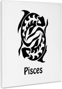 3dRose, Pisces Sign, Museum Grade Canvas Wrap 11x14 - Pisces Canvas for men