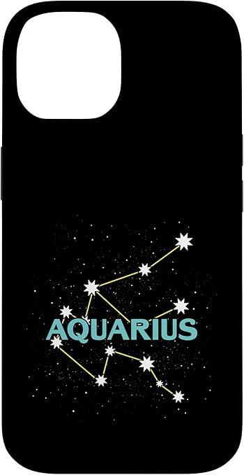 Aquarius Season Horoscope Zodiac Sign Symbol Funny Aquarius Case for iPhone 14 - Aquarius Phone Case for men