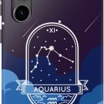 Aquarius Dreamer, Thinker, doer Blue Black Tough Phone Case Compatible with iPhone. Girly Zodiac Design. Gift for Aquarius - Aquarius Phone Case for men