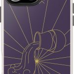 Aquarius Minimalistic Girly Tough Phone Case Compatible with iPhone. Purple and Pink Zodiac Design. Gift for Aquarius - Aquarius Phone Case for men