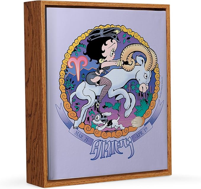 CafePress Betty Boop Zodiac Sign Aries 20x24 Canvas Print - Aries Canvas for men