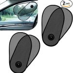 2PCS Car Shades for Side Windows, Adjustable & Rotatable Side Window Sun Shade, Baby Safe Car Windshield Sun Visor, Sun Blocker, Heat & Glare Protection, Universal Fit for Most Cars (Black) - Aries Car Ornament for men