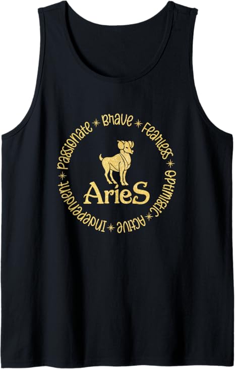 Aries Zodiac Sign - Aries Zodiac Birthday Tank Top - Aries T-Shirt for men