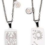 Zodiac Sign Necklace for Women Constellation Tarot Card Pendant Double Sided Gold Stainless Steel Waterproof NonTarnish Friendship Jewelry Gift Tarot and Astrolgy - Taurus Products for men