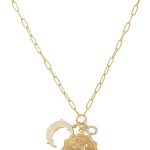 Zodiac Necklaces for Women,14K Gold Zodiac Sign Coin Necklace with Opal Crescent Moon 12 Constellation Astrology - Taurus Products for men