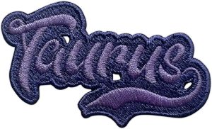 (Letters) Zodiac Sign Embroidery Iron On Patches, Size 3" Sew Patches for Clothes Backpack Bag, Astrology Embroidered Patches, Constellation Fabric Patches DIY Spiritual Gifts (Taurus) - Taurus for men