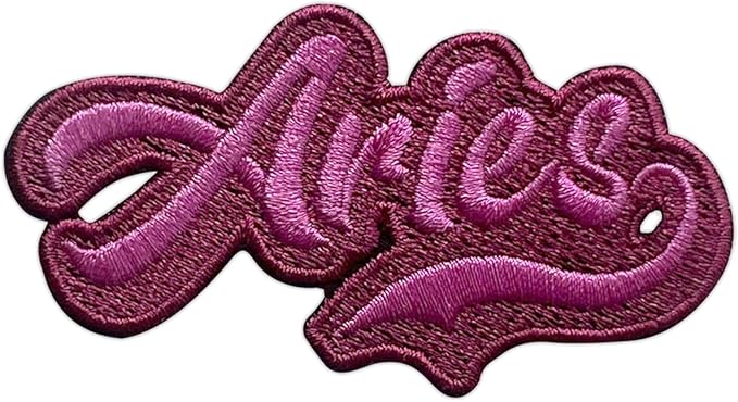AKIKOPATCH (Letters) Zodiac Sign Embroidery Iron On Patches, Size 3" Sew Patches for Clothes Backpack Bag, Astrology Embroidered Patches, Constellation Fabric Patches DIY Spiritual Gifts (Aries) - Aries Hoodie for men