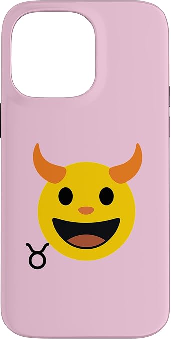 Taurus Zodiac Sign Emoticon Face Funny Astrology Birthday Case for iPhone 14 Pro Max - Taurus Phone Case for men