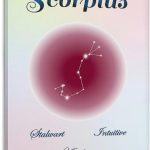 Scorpius Gradient Art , Scorpius Zodiac, Spiritual Celestial Astrology, Scorpius, Star Sign Gift, Quantum Aura Canvas Art Poster And Wall Art Picture Print Modern Family Bedroom Decor Posters Frame- - Scorpio Canvas for men