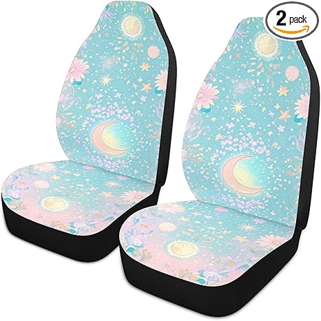 Blue-Pink Tarot Astrology Decorative seat Cover for Cars Waterproof Sport seat Covers Cover para asientos de carros Set of 2 - Aquarius Car Seat Cover for men