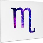 3dRose, Scorpio horoscope symbol - purple zodiac glyph astrological star sign, Museum Grade Canvas Wrap 10x8 - Scorpio Canvas for men