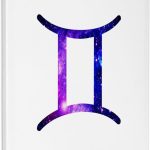 3dRose, Gemini horoscope symbol - zodiac glyph astrological twins star sign, Museum Grade Canvas Wrap 11x14 - Gemini Canvas for men