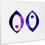 3dRose, Pisces fish horoscope symbol - purple zodiac astrological star sign, Museum Grade Canvas Wrap 14x11 - Pisces Canvas for men