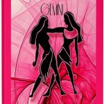 3dRose, Lady Gemini in Pink and Black Swirls Zodiac Collection, Museum Grade Canvas Wrap 11x14 - Gemini Canvas for men