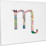 3dRose, Scorpio colorful girly symbol - pastel scorpion horoscope zodiac sign, Museum Grade Canvas Wrap 14x11 - Scorpio Canvas for men
