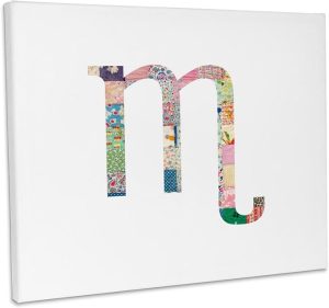 3dRose, Scorpio colorful girly symbol - pastel scorpion horoscope zodiac sign, Museum Grade Canvas Wrap 14x11 - Scorpio Canvas for men