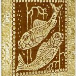 3dRose, Zodiacal Constellation Pisces, Gold and Brown Design, Museum Grade Canvas Wrap 11x14 - Pisces Canvas for men