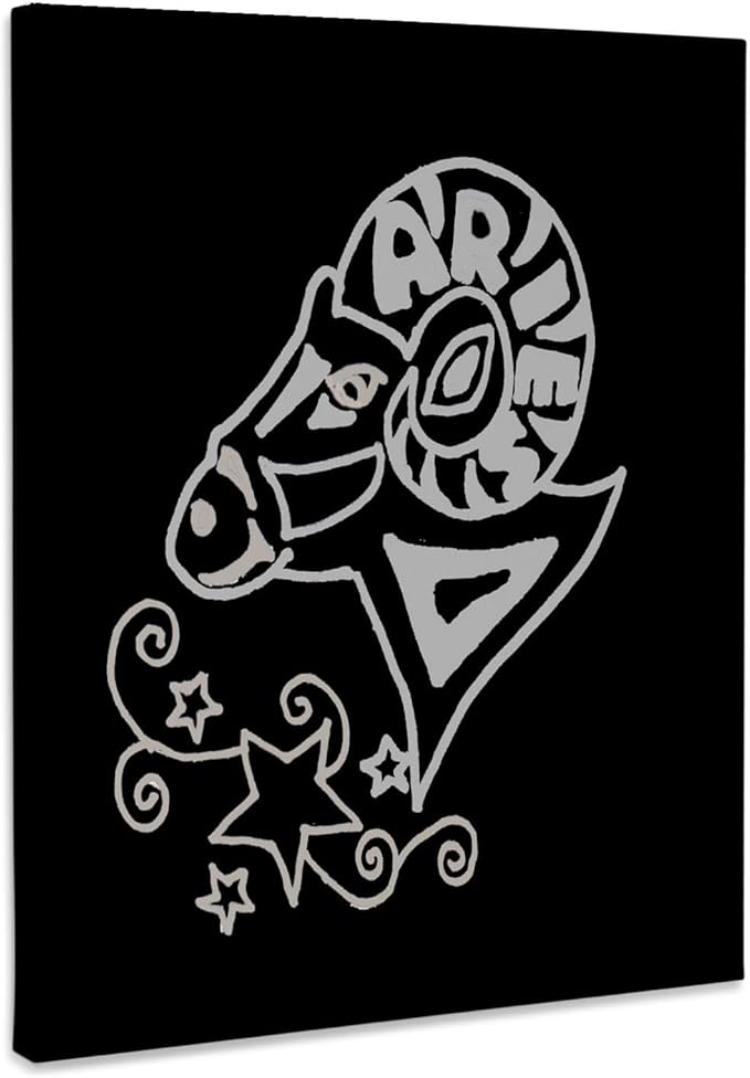 3dRose, Zodiac Aries Ram Original Astrology Sign Art, Museum Grade Canvas Wrap 11x14 - Aries Canvas for men