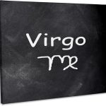 3dRose, Virgo Symbol Zodiac Sign Horoscope Chalkboard Design, Museum Grade Canvas Wrap 10x8 - Virgo Poster for men