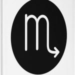 3dRose, Scorpio, picture of Horoscope sign Scorpio on black and white background, Museum Grade Canvas Wrap 8x10 - Scorpio Canvas for men