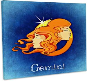 3dRose, Gemini Zodiac Sign, Museum Grade Canvas Wrap 20x16 - Gemini Canvas for men