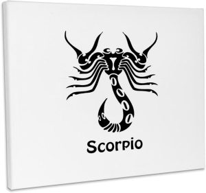 3dRose, Scorpio Sign, Museum Grade Canvas Wrap 14x11 - Scorpio Canvas for men