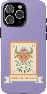Zodiac House Taurus Sigil Pastel Girly Tough Phone Case Zodiac Design.Compatible with iPhone. Gift for Taurus - Taurus Phone Case for men