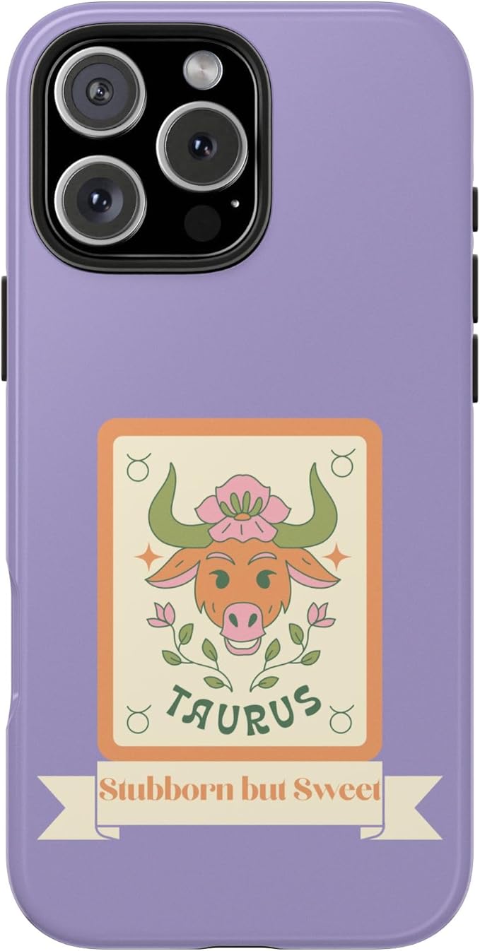 Zodiac House Taurus Sigil Pastel Girly Tough Phone Case Zodiac Design.Compatible with iPhone. Gift for Taurus - Taurus Phone Case for men