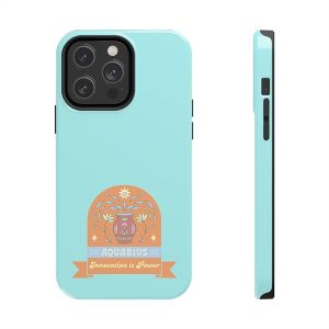 Zodiac House Aquarius Sigil Pastel Girly Tough Phone Case Zodiac Design. Compatible with iPhone. Gift for Aquarius - Aquarius Phone Case for men