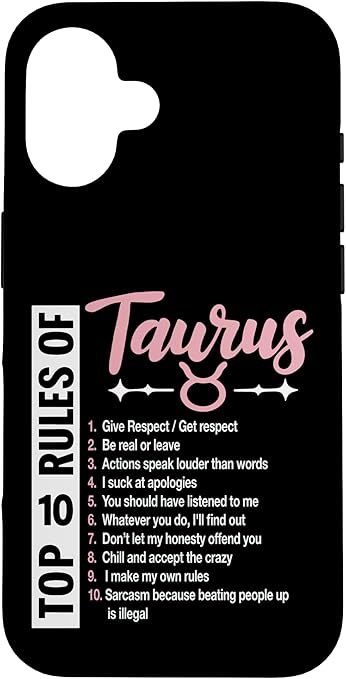 Rules Of Taurus Zodiac Birthday Horoscope Astrological Case for iPhone 16 - Taurus Phone Case for men