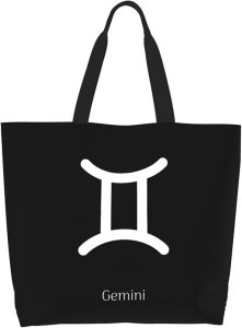 Gemini Sign Canvas Tote Bags for Women, Ladies Shoulder Handbags Large Purse Lightweight Foldable Reusable Shopping Bag with Pockets for Work, Travel, 15.7x19.7in - Gemini Canvas for men