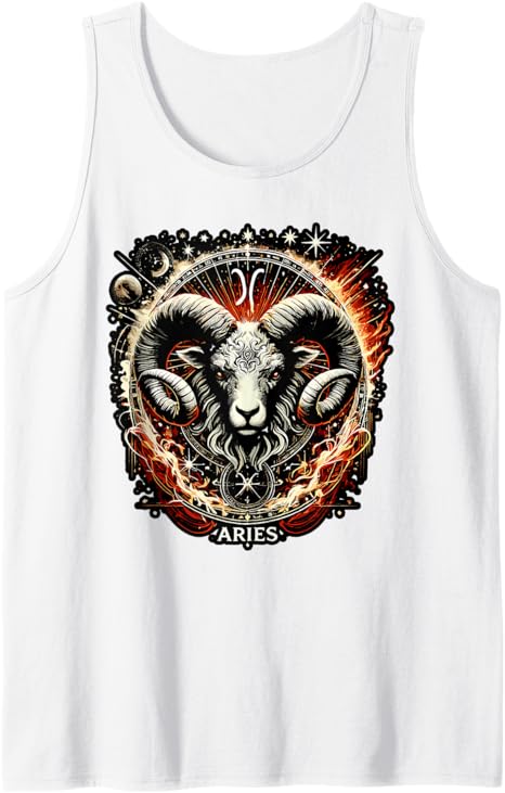 Aries Star Sign Constellation for Stargazer Astrologers Tank Top - Aries T-Shirt for men