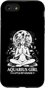 Aquarius Girl Zodiac Sign January February Birthday Aquarius Case for iPhone SE (2020) / 7 / 8 - Aquarius Phone Case for men