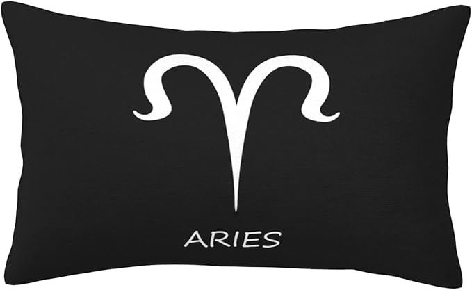 Aries Sign Pillow Covers Rectangle Home Decor Throw Pillow Cases, for Couch Bed Living Room 20"x30" - Aries Pillow for men