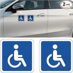 Car Handicap Parking Sign, 2PCS Reflective Magnetic Vehicle Disabled Parking Access Symbol Sticker, Waterproof Automotive Handicap Stop Signs, Universal for SUV RV Truck (Square) - Scorpio Sticker for men