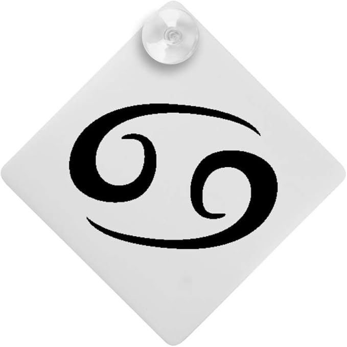 Azeeda 'Cancer Sign' Suction Cup Car Window Sign (CG00028130) - Cancer Car Accessories for men